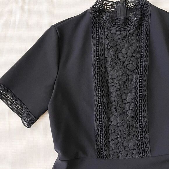 Zara Womens Dress Short Lace Casual Shortsleeve Fashion Fit Flare LBD Fashion S - Picture 3 of 8